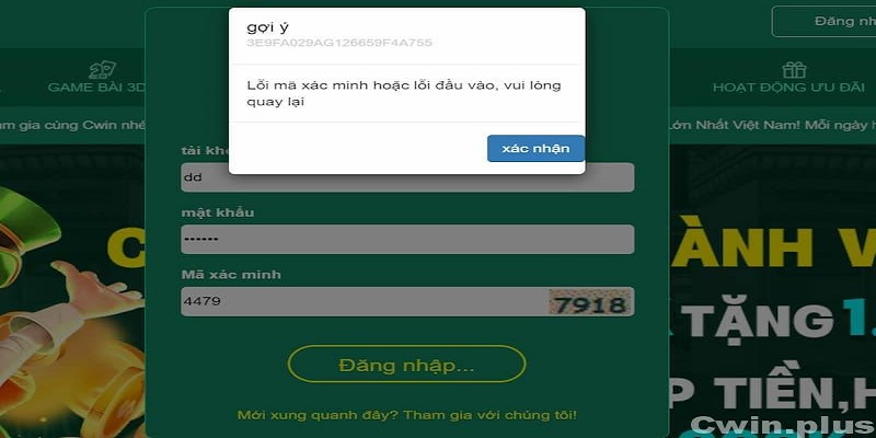 Lưu ý quan trọng để tránh lỗi khi đăng nhập vào Cwin